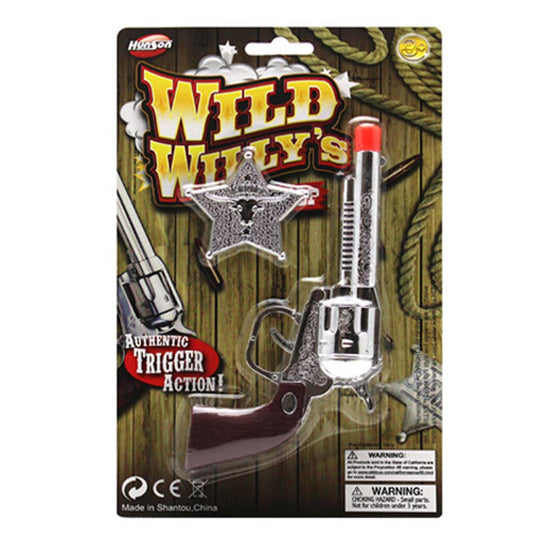 6x10" Click Cowboy Gun with Badge on Card