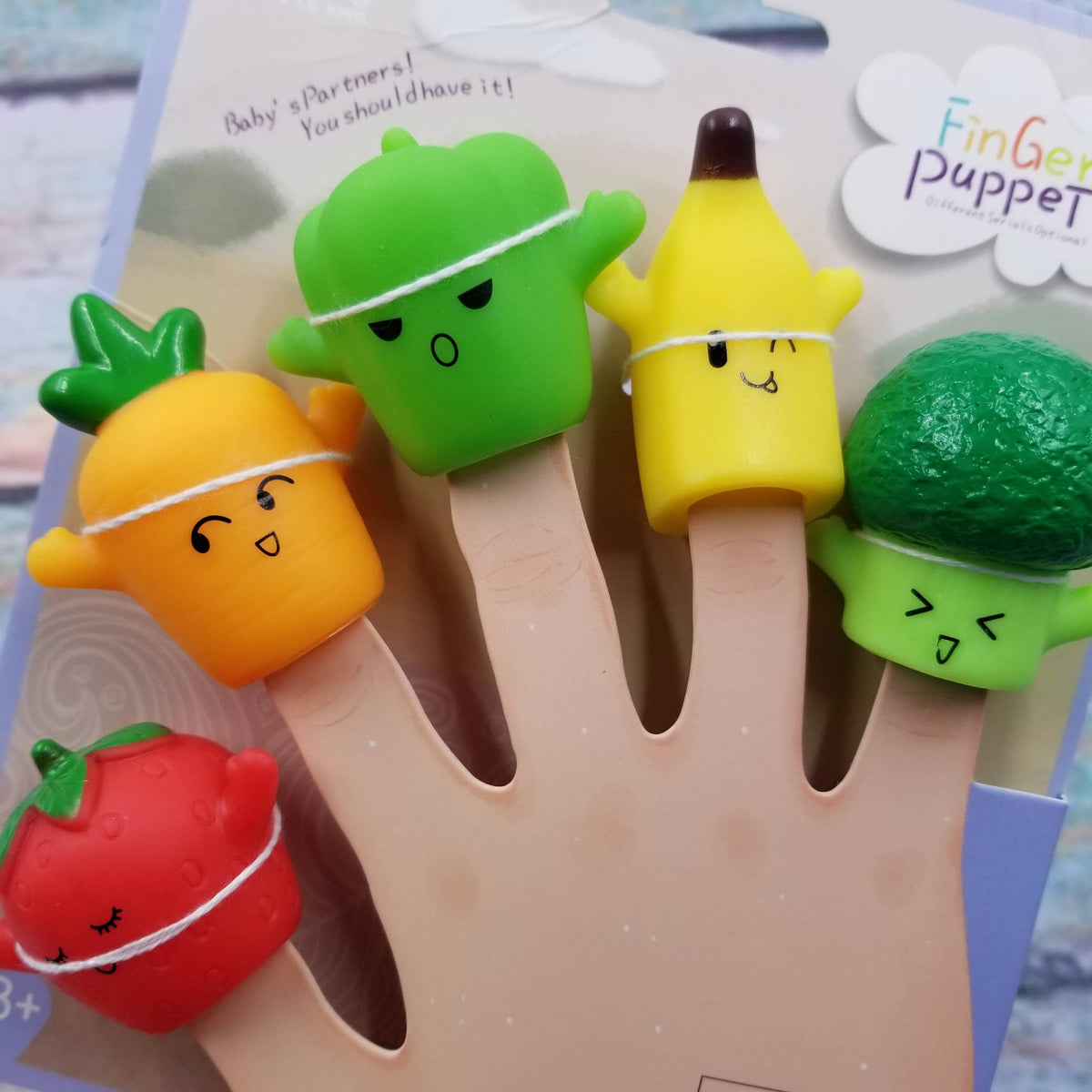 Vegetable Bite! Hand Puppet , Finger Puppet ,Set Of 5